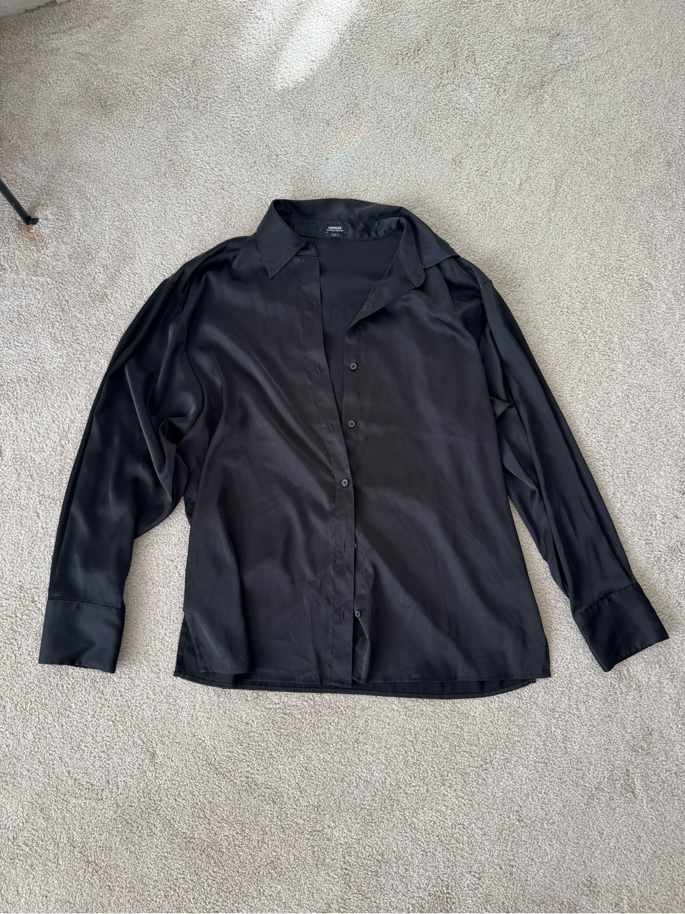 Express black button down shirt